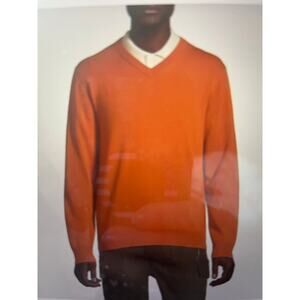 Hudson North Merino Wool V-Neck Sweater Size L